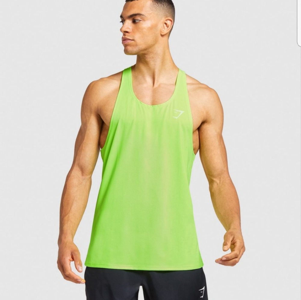gymshark Arrival vest- Acid lime Small